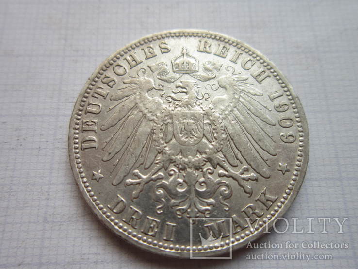 3 марки 1909 м. Баварія.-5, фото №7