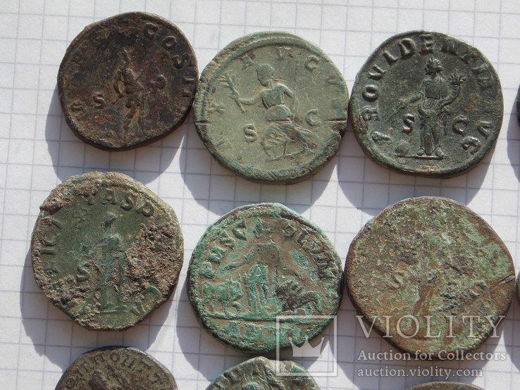 Бронза Рима. 35 монет, в том числе 10 сестерций., фото №10
