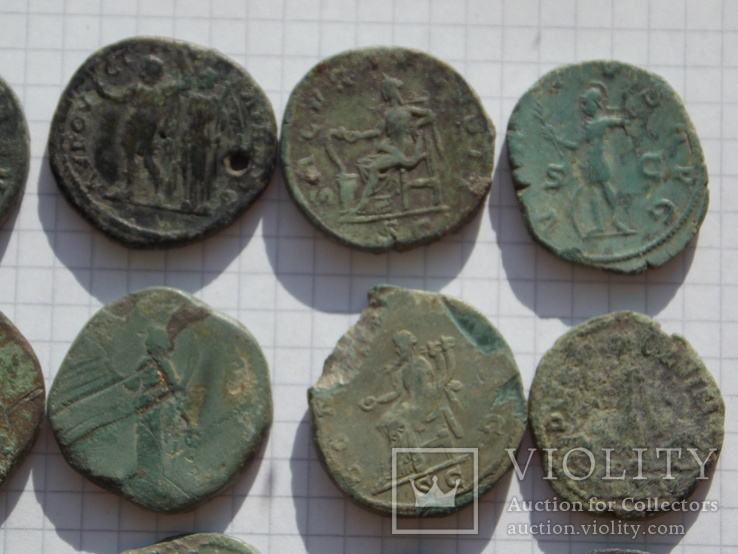 Бронза Рима. 35 монет, в том числе 10 сестерций., фото №11