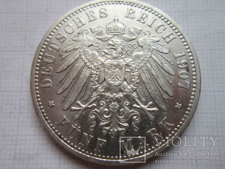 5 марок 1907 м. Прусія.-10, фото №5