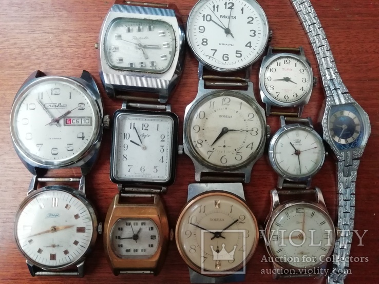 Часы наручные времён СССР.(12 штук)., фото №10