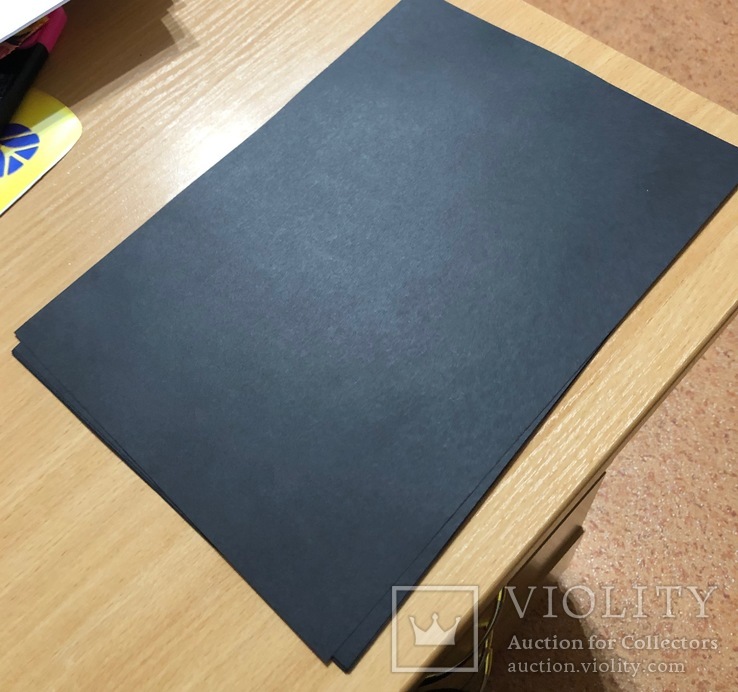 Папір чорний для оформлення колекцій А4, 50 аркушів, фото №3