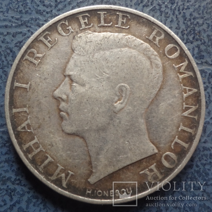 250 лей 1941  Румыния  серебро   (,9.4.3)~, фото №3