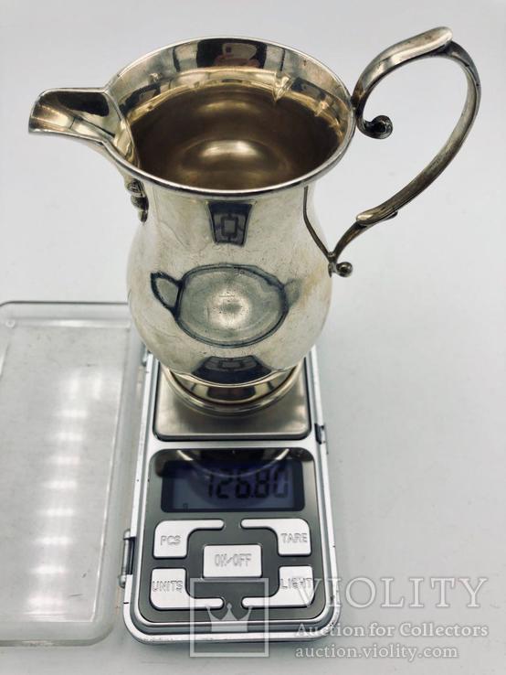 Молочник Сливочник (Соусник) Серебро 925 середина XX, фото №9