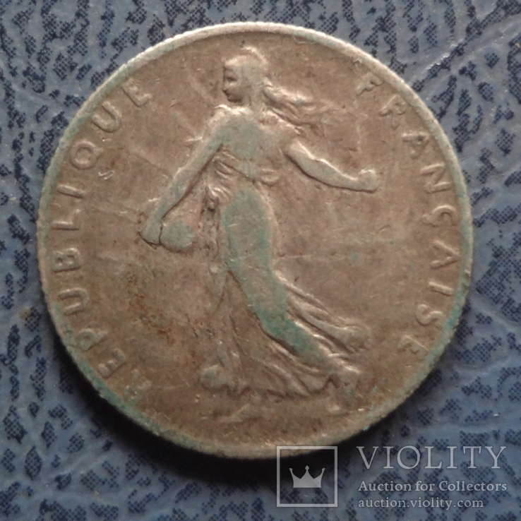 50 сантимов 1907 Франция   серебро    (,9.2.5)~, фото №3