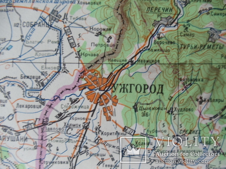 Карта Генштаба. Ужгород. 1987 год., фото №6