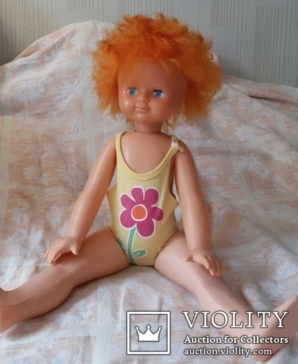 Кукла СССР 60см голубоглазая с клеймом, фото №3