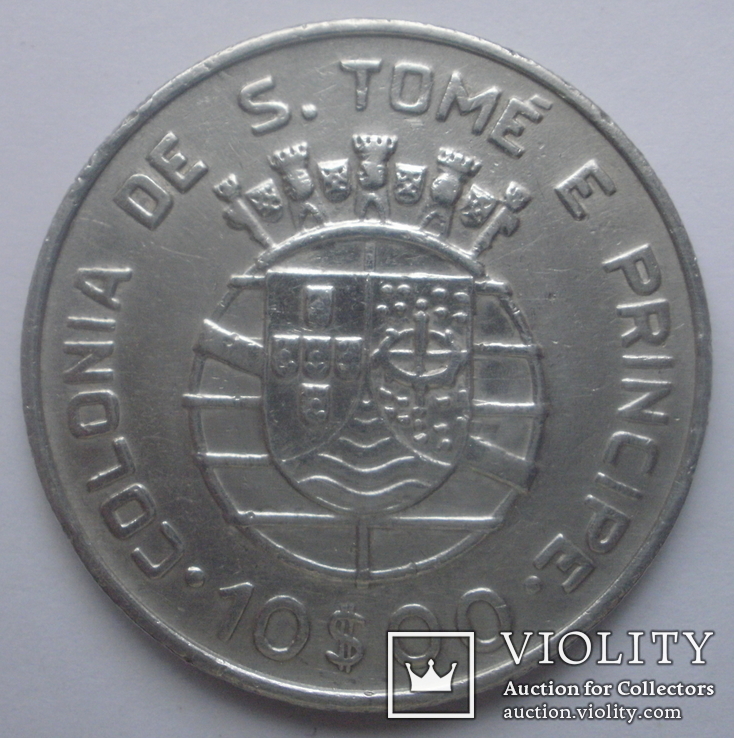 Португальское Сан-Томе и Принсипи 10 эскудо 1939 г. / серебро, фото №3