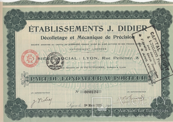 Etablissements J. Didier. 1923 год. 30 билетов.