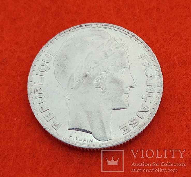 Франция 10 франков 1938 серебро аАНЦ, фото №3