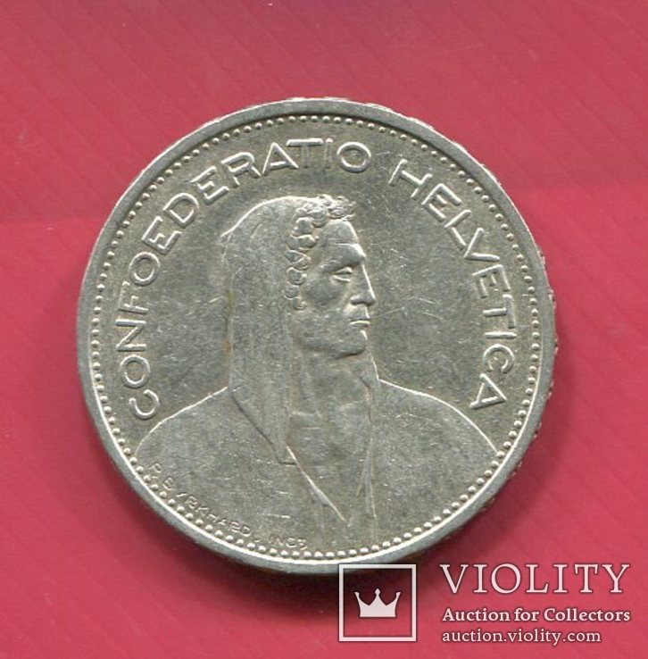 Швейцария 5 франков 1933, фото №2