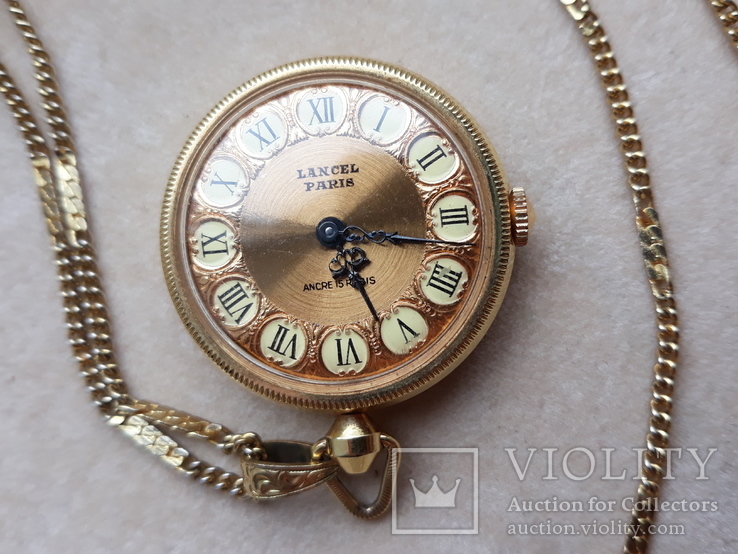 Часы кулон Lancel Paris (позолота), фото №11