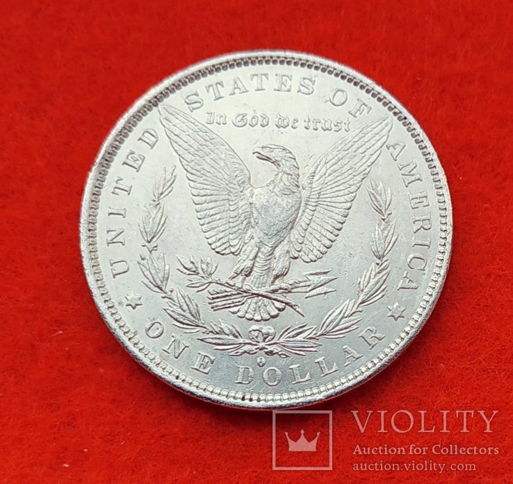США 1 доллар 1882 "О" Морган серебро, фото №3