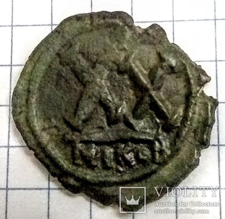 1/2 фоліса,Тиберій ІІ Костянтин,578-582рр.Нікомедія, фото №3