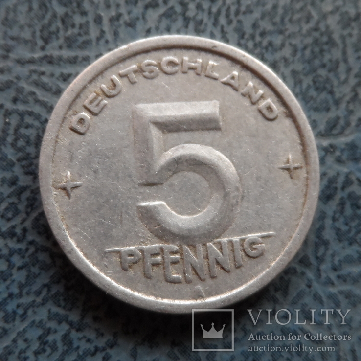 5 пфеннигов 1949  ГДР   (,9.3.6)~, фото №2