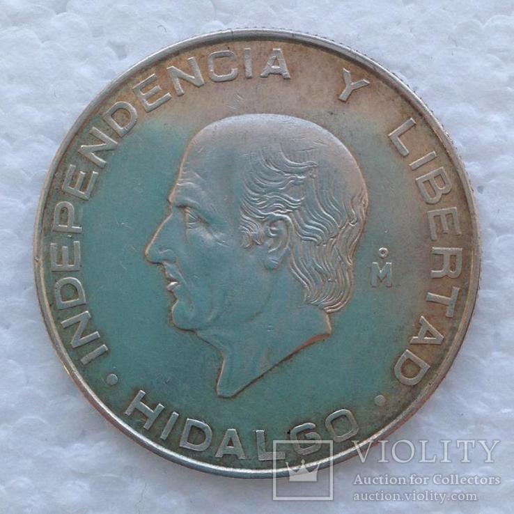 Мексика 5 песо 1957 серебро Идальго, фото №2
