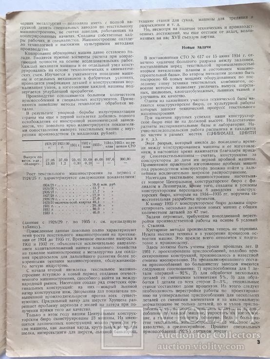 Текстильное машиностроение. 1934год. Тираж 425., фото №4