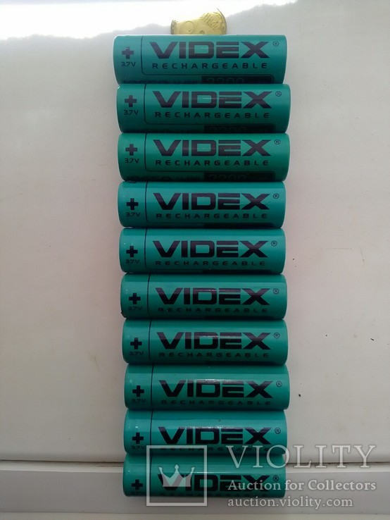 Батареи Videx. 3,7V / 2200mAh. 10 шт., фото №3