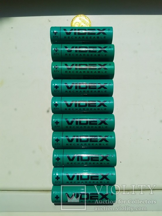 Батареи Videx. 3,7V / 2200mAh. 10 шт., фото №2