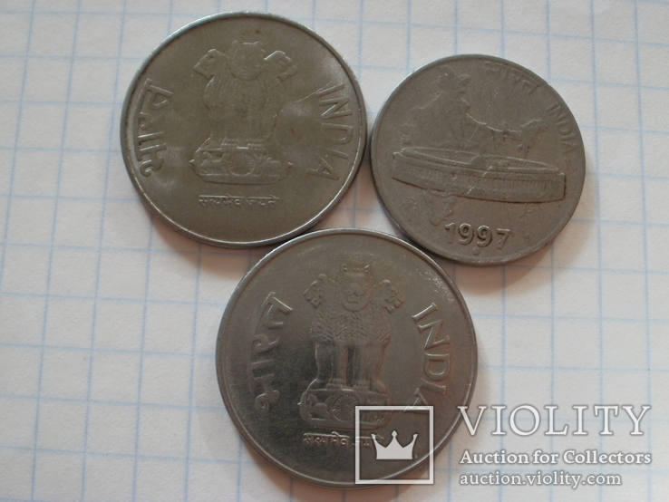 3 монеты Индии., фото №3
