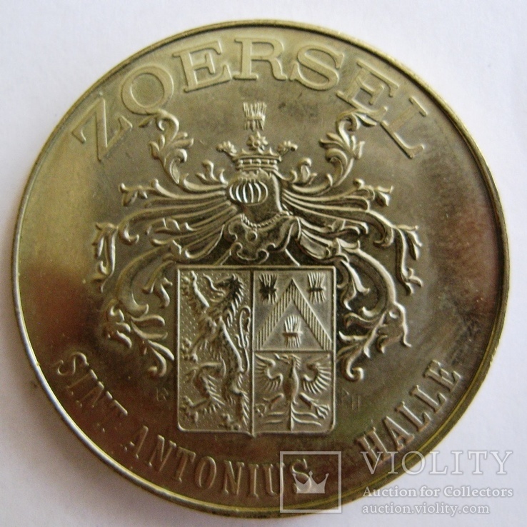 Бельгия,  Антверпен, Зоерсел 1 suersele	1981 "монета посвященная муниципалитету Zoersel", фото №3