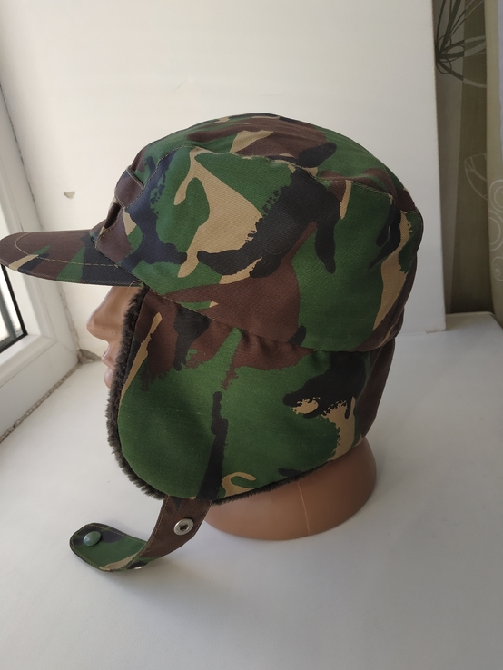 Зимняя охотничья шапка-кепка камуфляж DPM .L, фото №4