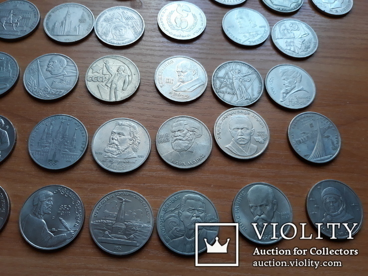 Набор юбилейных рублей СССР 46 монет, фото №4