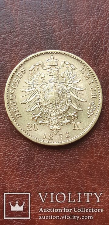 Золото 20 марок 1873 г. Вюртемберг, фото №12