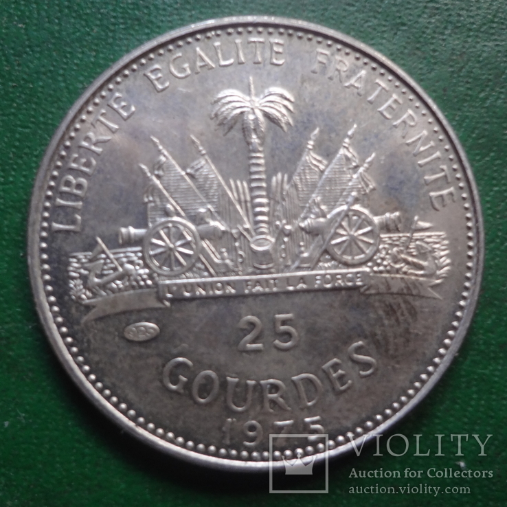 25 гурдов 1975  Гаити  серебро     (,2.2.5)~, фото №3