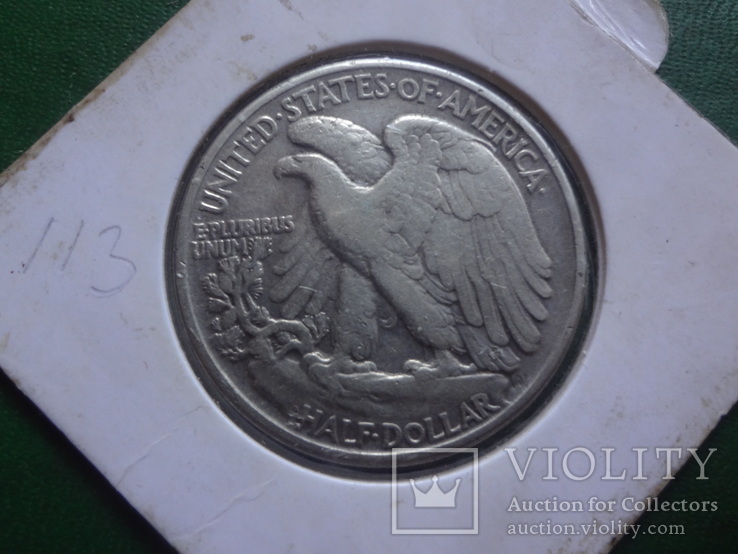 50 центов 1943 США серебро  Холдер 113~, фото №3