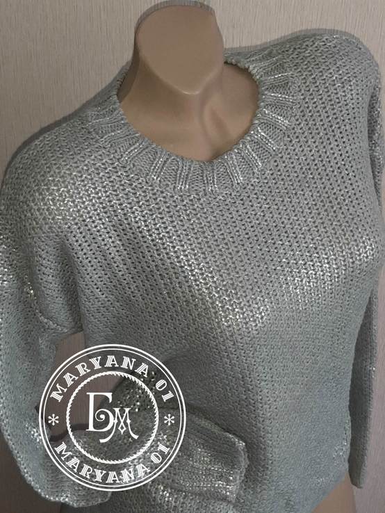 Сильвер металик свитер silver metallic sweater, фото №9