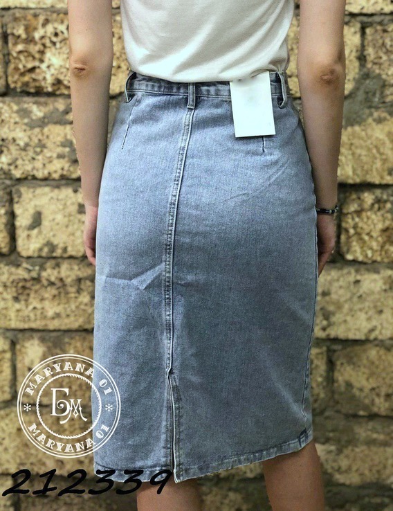 Джинсовая юбка миди размер М, фото №3