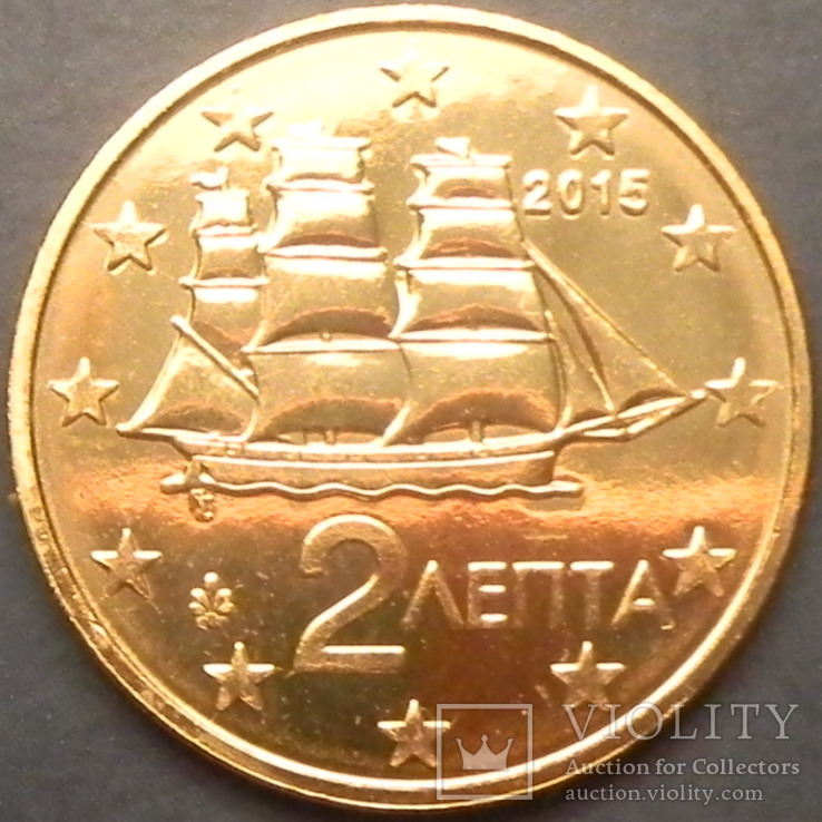 2 євроценти Греція 2015 UNC, фото №2