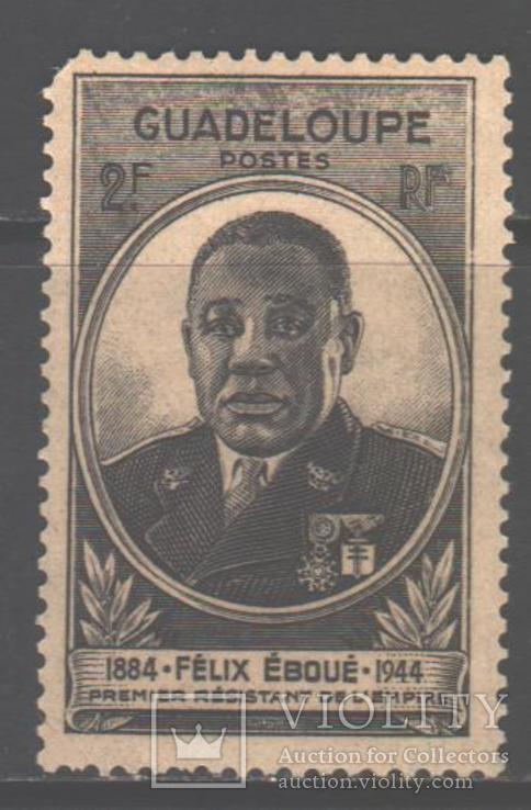 Франц. колонии. Гваделупа. 1945. Генерал Эбуэ *.