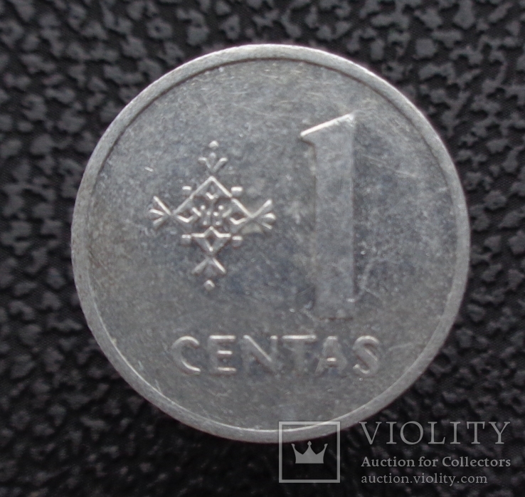 Литва 1 цент 1991, фото №2