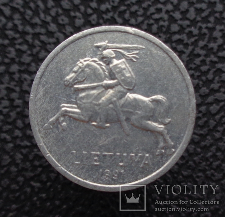 Литва 1 цент 1991, фото №3