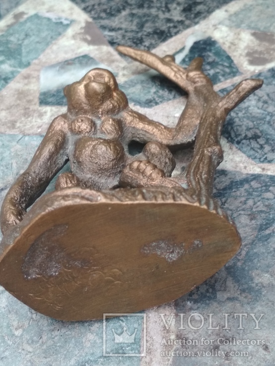 Обезьяна бронза коллекционная статуэтка, фото №6