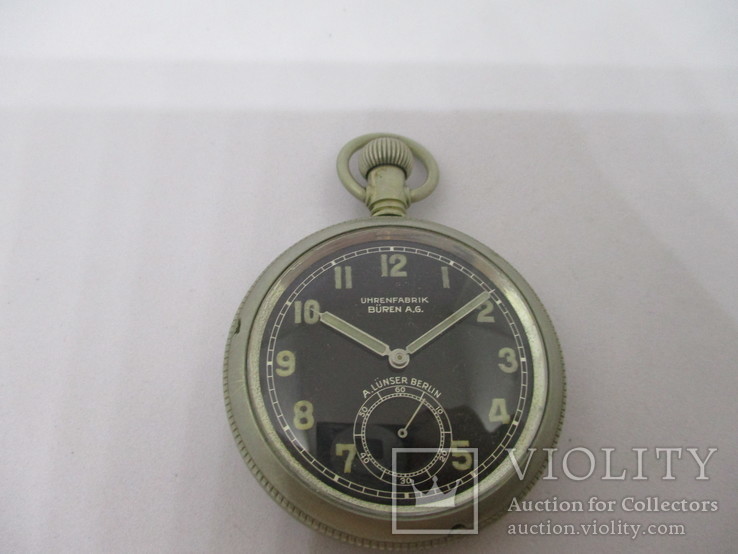 Карманные часы Uhrenfabrik BUREN A.G. для вермахта, фото №2