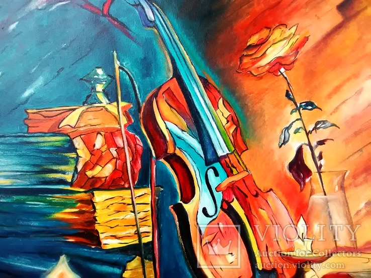 Натюрморт со скрипкой, 90х70, Березин С., фото №5