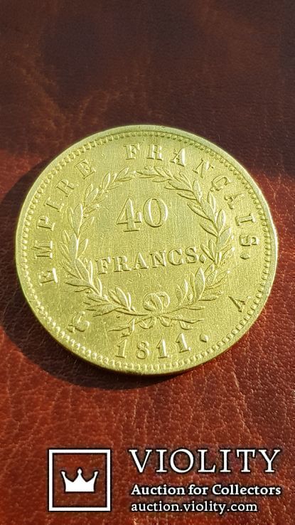 Золото. 40 франков 1811 г. Наполеон Бонапарт., фото №10