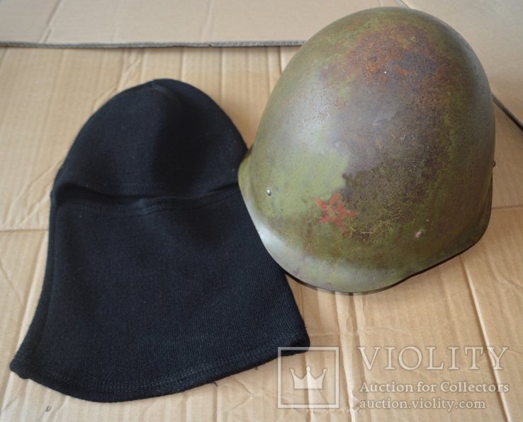 Каска шлем - цвет олива с звездой СССР + балоклава, фото №7