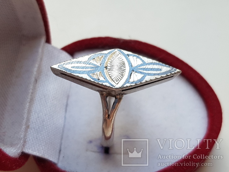 Советское кольцо серебро 916 проба. Размер 17.5, фото №3