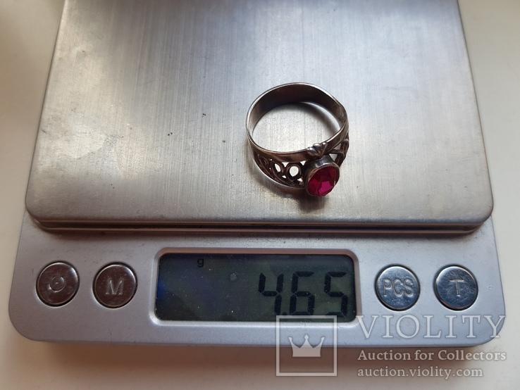 Советское кольцо 875 проба. Размер 19, фото №7