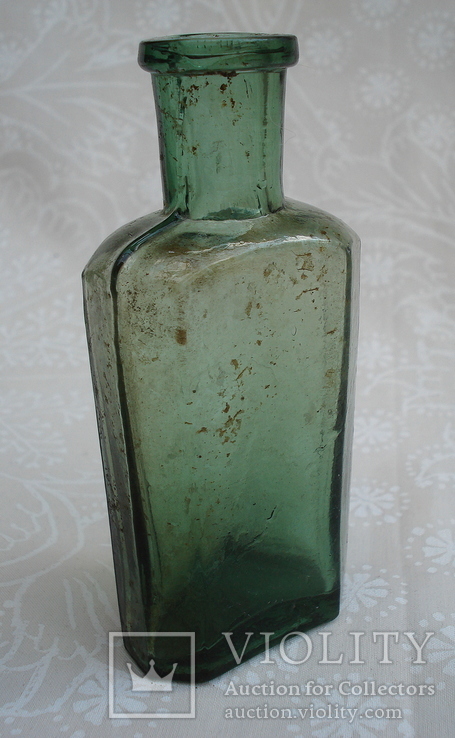 Пузырек для духов или лекарств восьмигранный, зеленый 30мл, фото №2