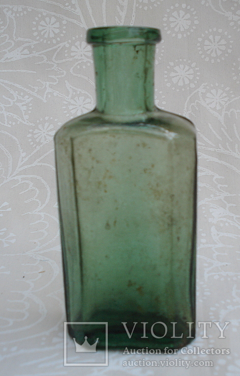 Пузырек для духов или лекарств восьмигранный, зеленый 30мл, фото №4