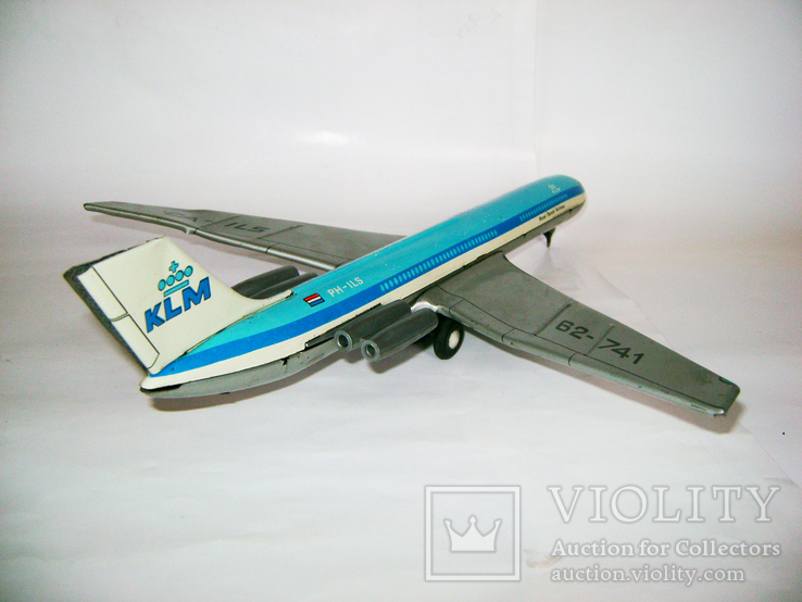 Модель самолета ИЛ-62 KLM (сделано в ГДР), фото №4