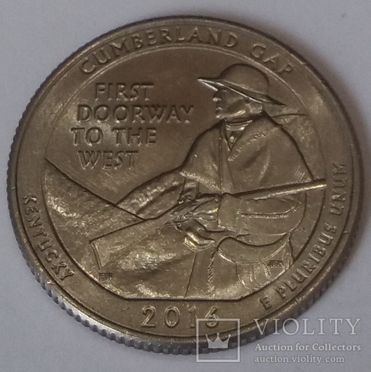 США ¼ долара, 2016 Національний історичний парк Камберленд-Геп, фото №2