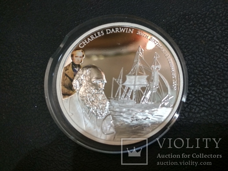 Корабль Парусник 1 доллар 2009 Тувалу серебро сертификат футляр упаковка, фото №2