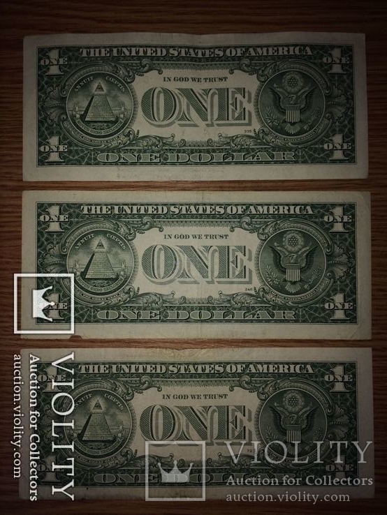 1 доллар США - 3 шт. / dollar USA, фото №2