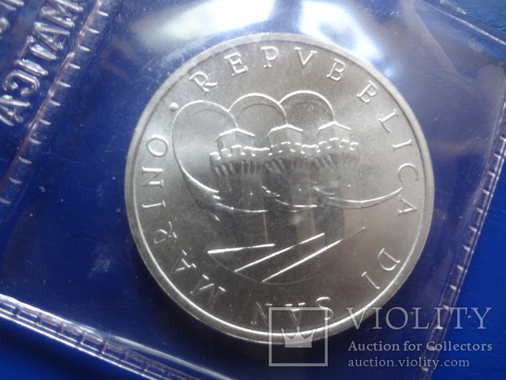 1000 лир   1989  Сан-Марино  серебро  запайка (,8.2.1)~, фото №3